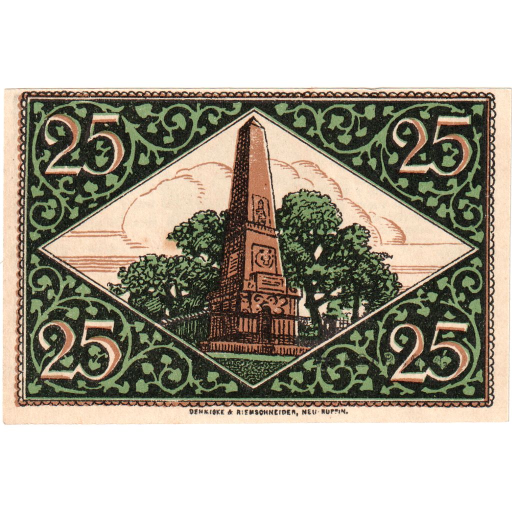 Alemania, Rheinsberg, 25 Pfennig, SC