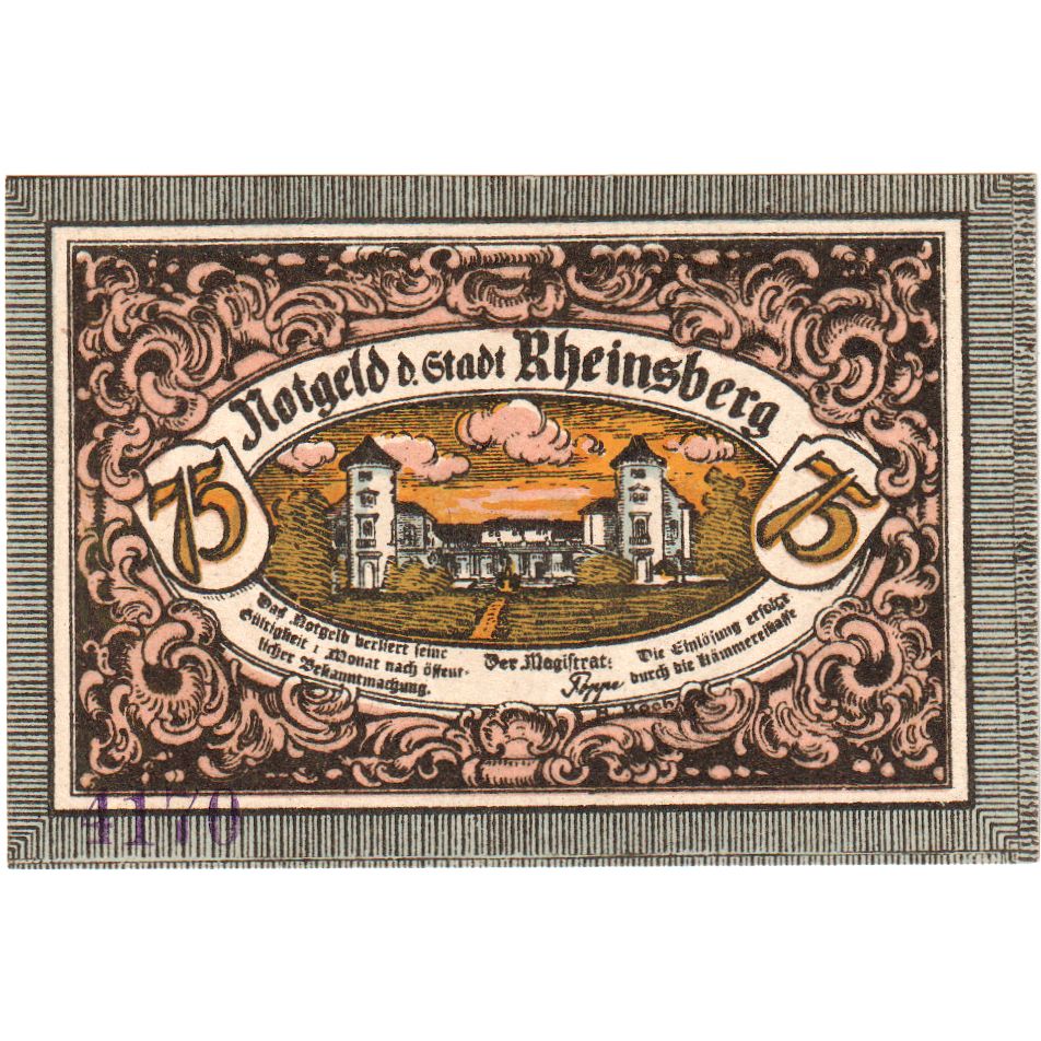Alemania, Rheinsberg, 75 Pfennig, SC