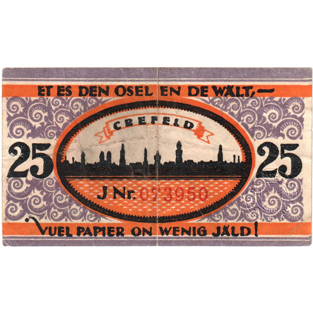 Alemania, Crefeld, 25 Pfennig, 1923-03-31, BC