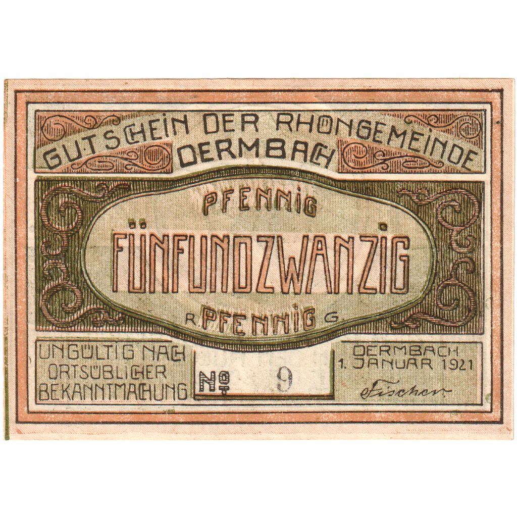 Alemania, Dermbach, 25 Pfennig, 1921-01-01, SC