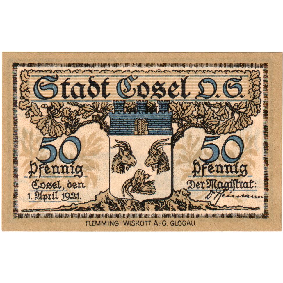 Alemania, Cosel, 50 Pfennig, 1921-04-01, SC