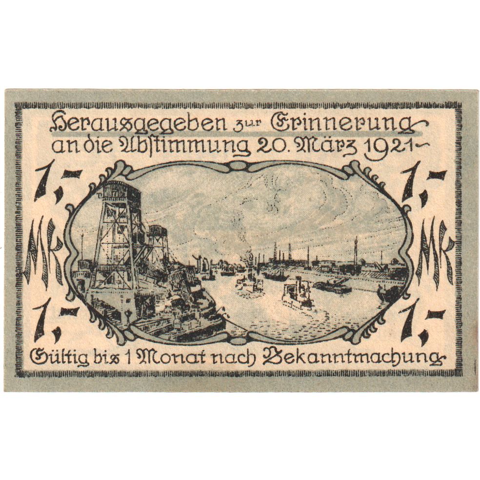 Deutschland, Cosel, 1 Mark, 1921-04-01, UNZ-