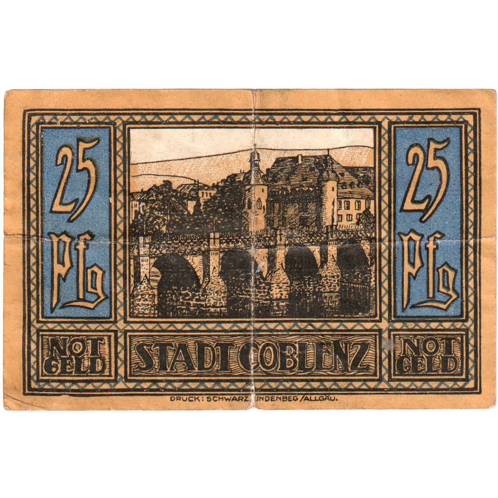 Germania, Coblenz, 25 Pfennig, 1921-05-01, MB
