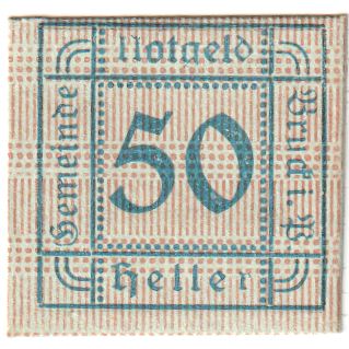 Germany, Brück im B, 50 Heller, 1921-05-01, EF(40-45)