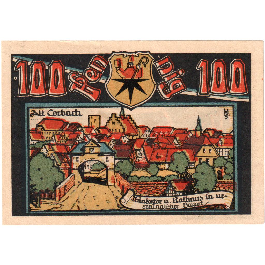 Deutschland, Corbach, 100 Pfennig, 1922-09-30, UNZ-