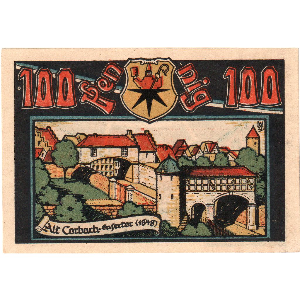 Deutschland, Corbach, 100 Pfennig, 1922-09-30, UNZ-