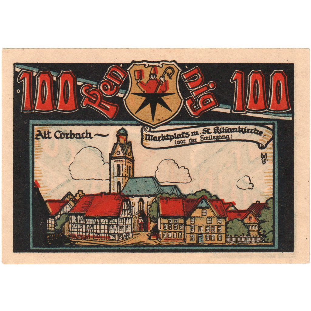 Alemania, Corbach, 100 Pfennig, 1922-09-30, SC
