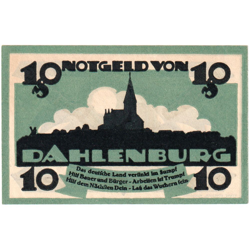 Alemania, Dahlenburg, 10 Pfennig, 1922-12-31, SC