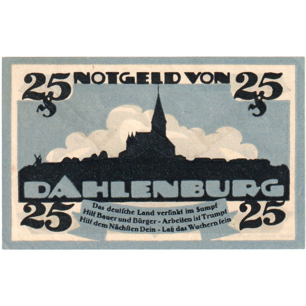 Alemania, Dahlenburg, 25 Pfennig, 1922-12-31, SC