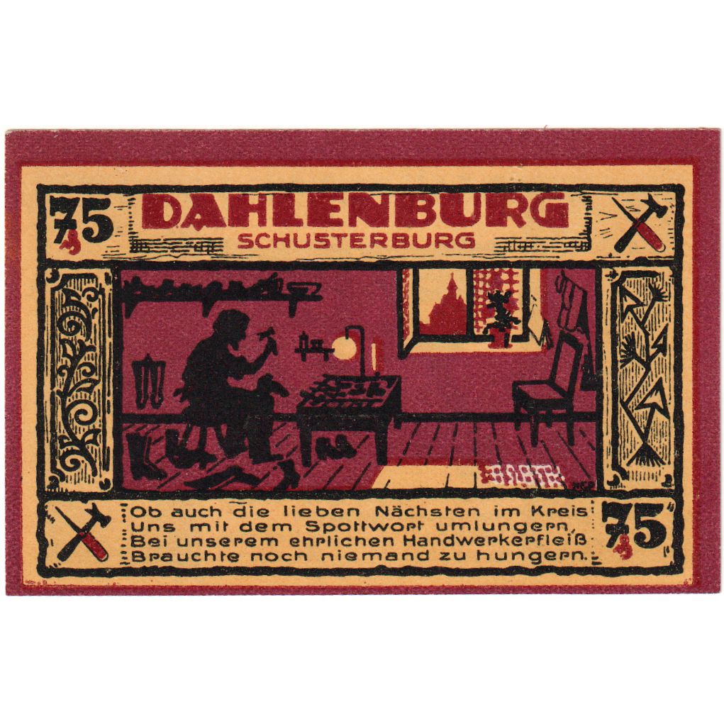 Alemania, Dahlenburg, 75 Pfennig, 1921-09-15, SC