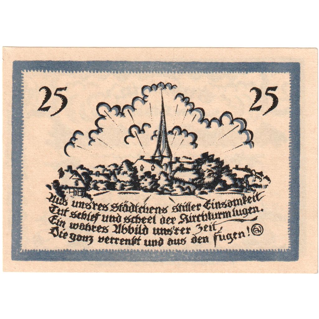 Deutschland, Delbruck, 25 Pfennig, 1921-01-27, UNZ-