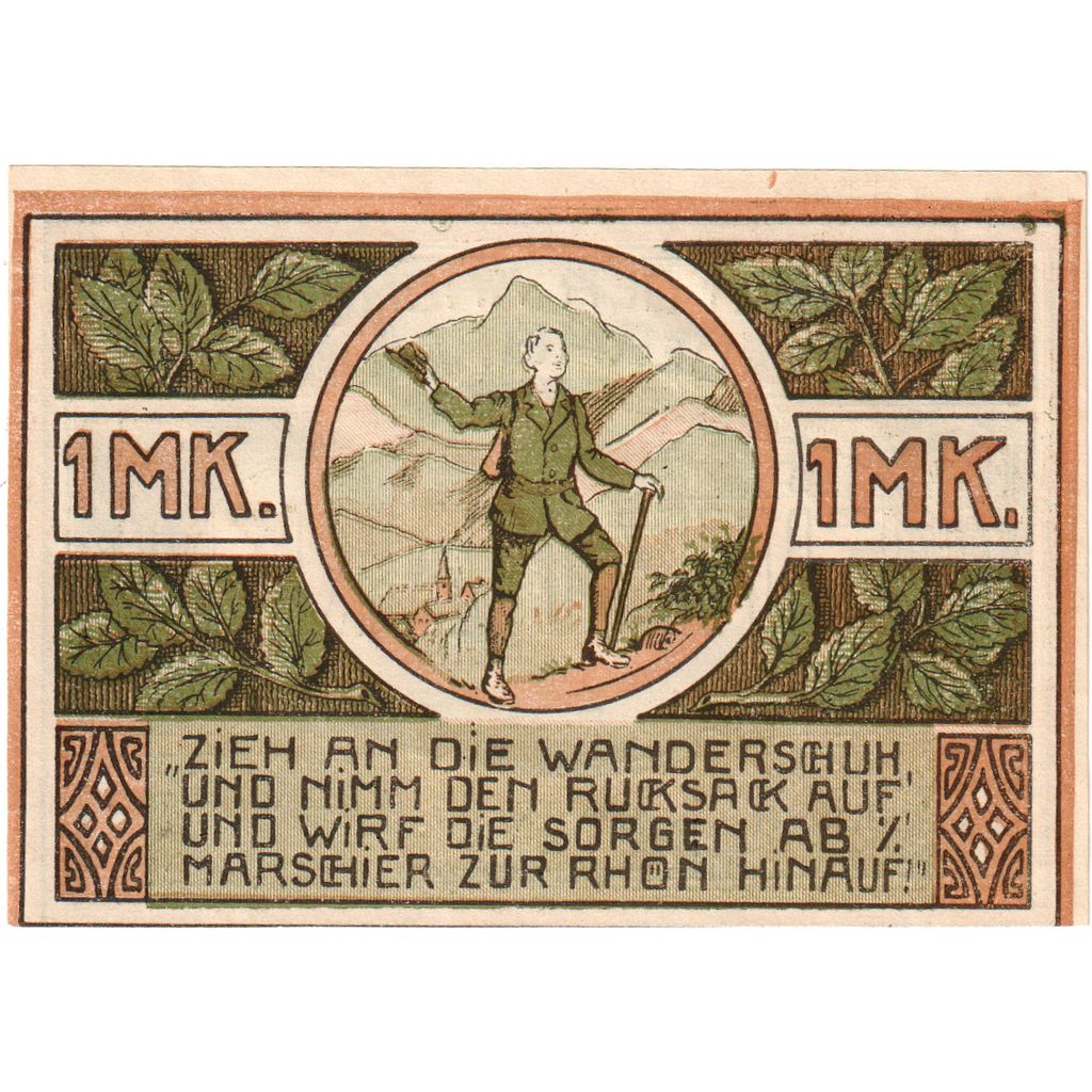 Alemania, Dermbach, 1 Mark, 1921-01-01, SC