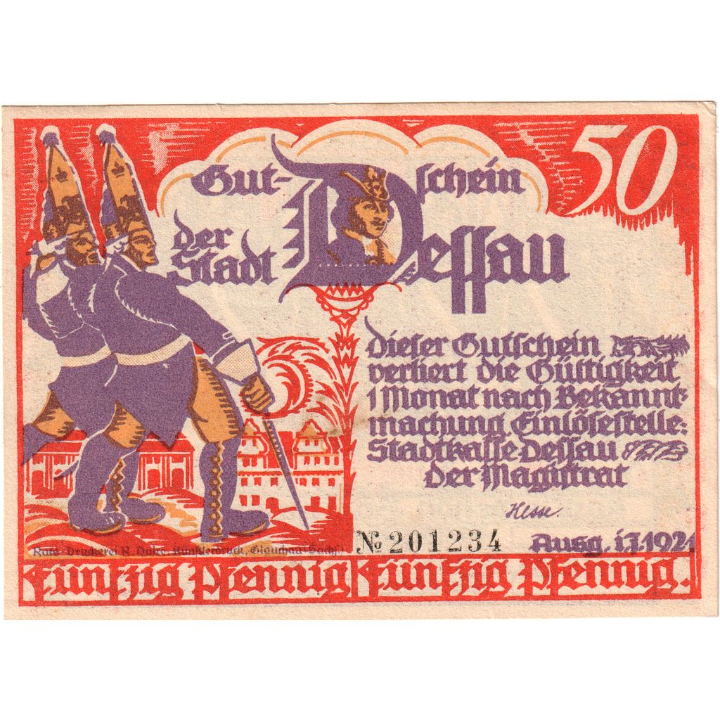 Alemania, Dessau, 50 Pfennig, 1921-07-01, SC
