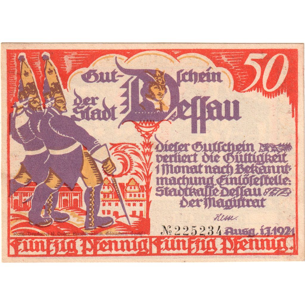Alemania, Dessau, 50 Pfennig, 1921-07-01, SC