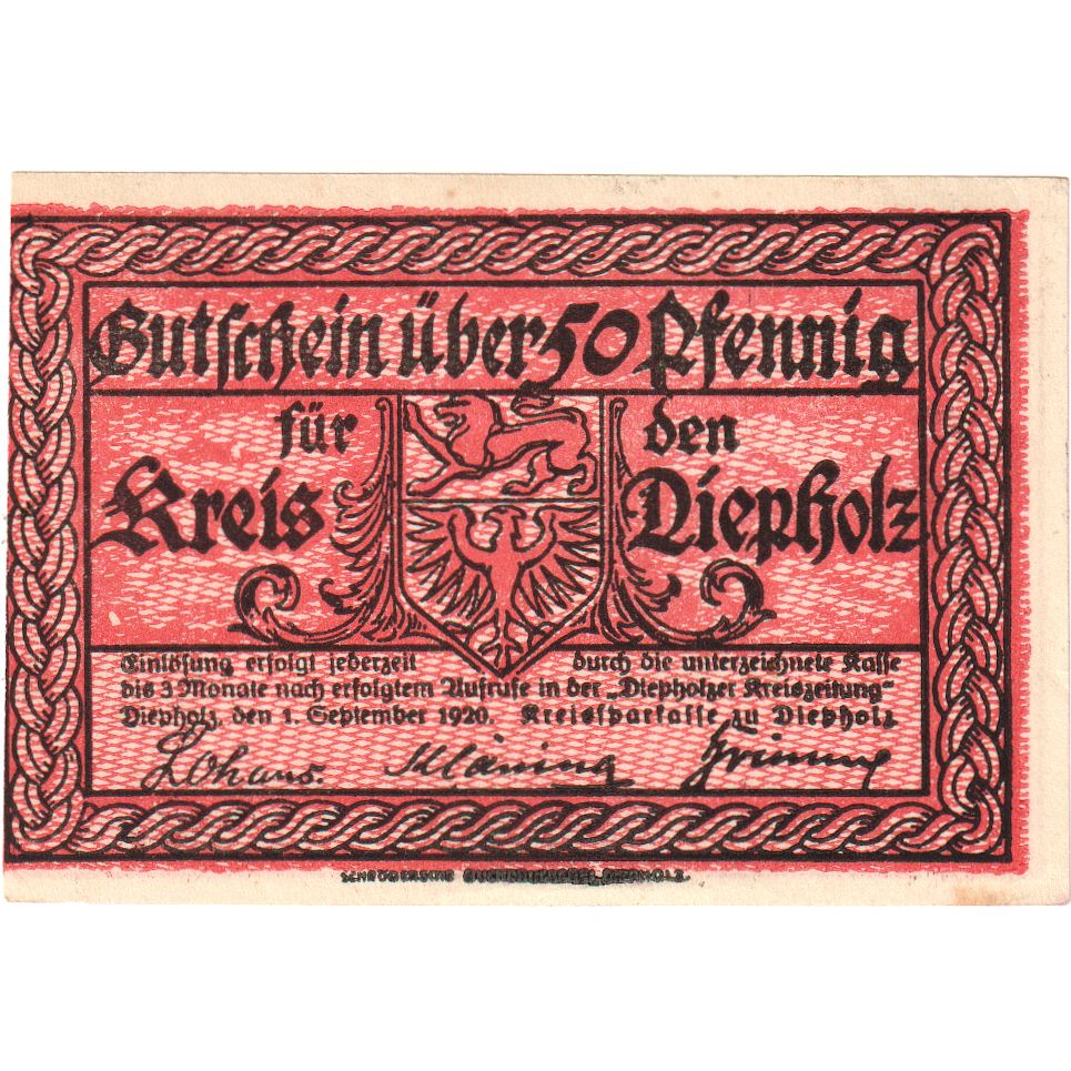 Alemania, Diepholz, 50 Pfennig, 1921-09-01, SC