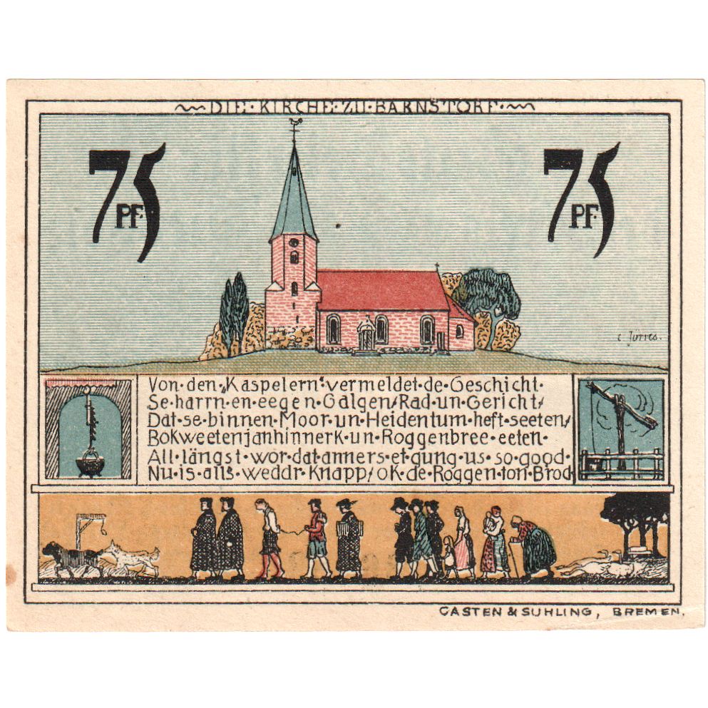 Deutschland, Diepholz, 75 Pfennig, 1921-08-15, UNZ-