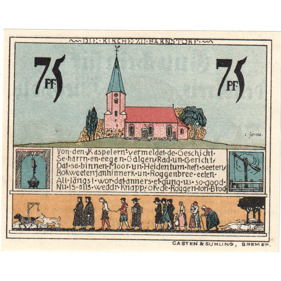 Deutschland, Diepholz, 75 Pfennig, 1921-08-15, UNZ-