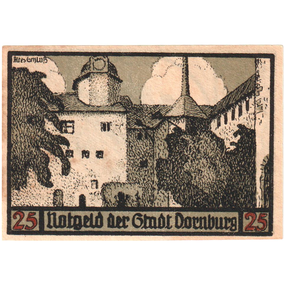 Deutschland, Dornburg, 25 Pfennig, 1921-09-01, VZ