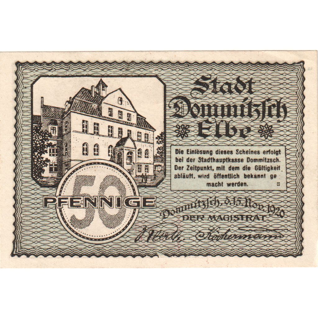 Duitsland, Dommitzsch, 50 Pfennig, SPL