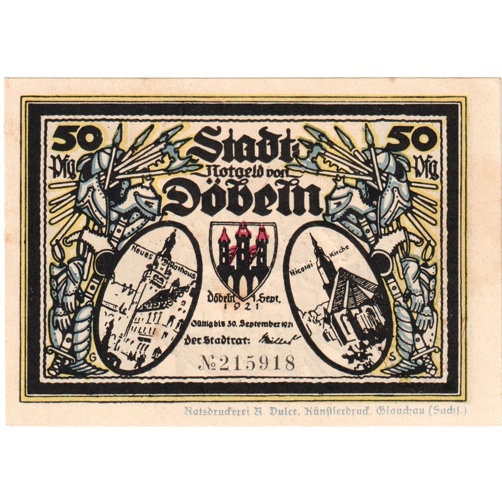 Deutschland, Dobeln, 50 Pfennig, 1920-09-30, UNZ-