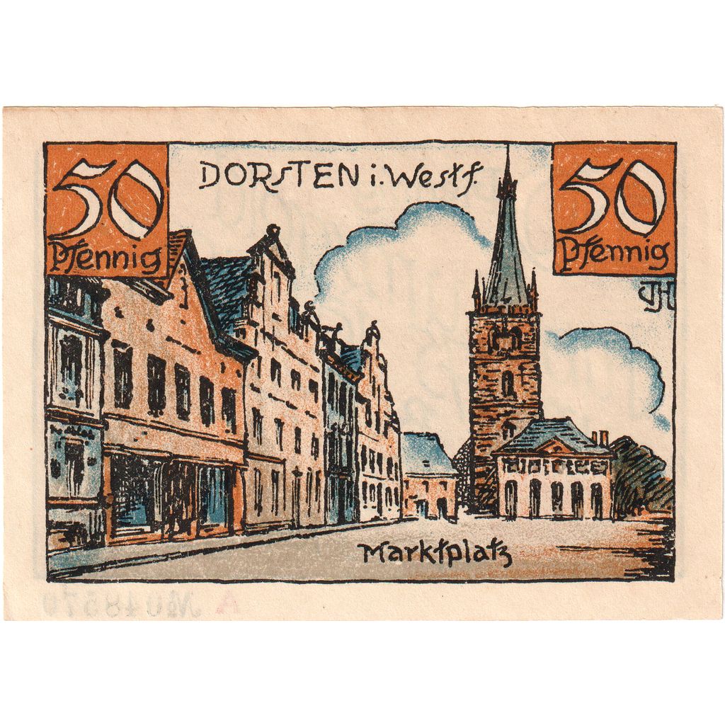 Deutschland, Dorsten, 50 Pfennig, UNZ-