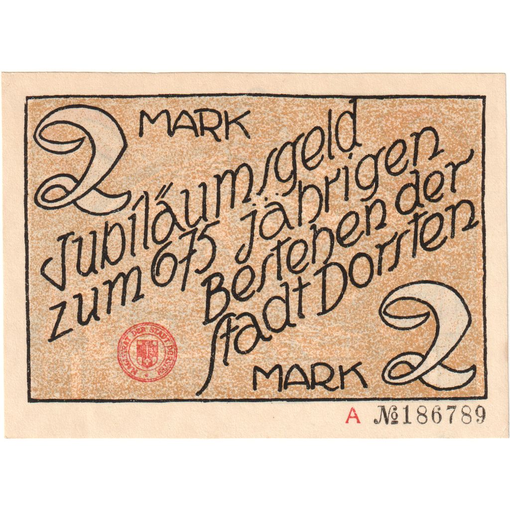 Alemania, Dorsten, 2 Mark, SC