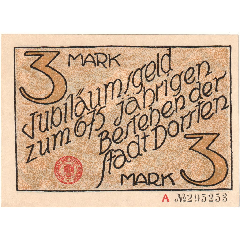 Alemania, Dorsten, 3 Mark, SC
