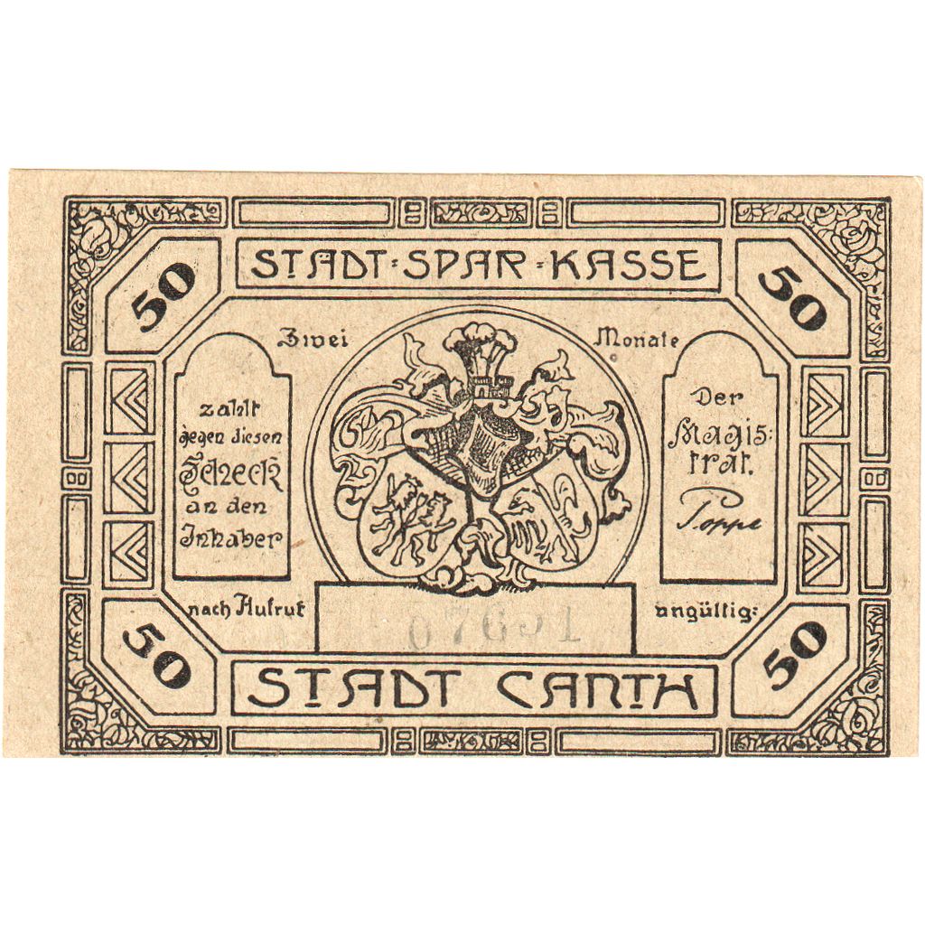 Alemania, Canth, 50 Pfennig, SC