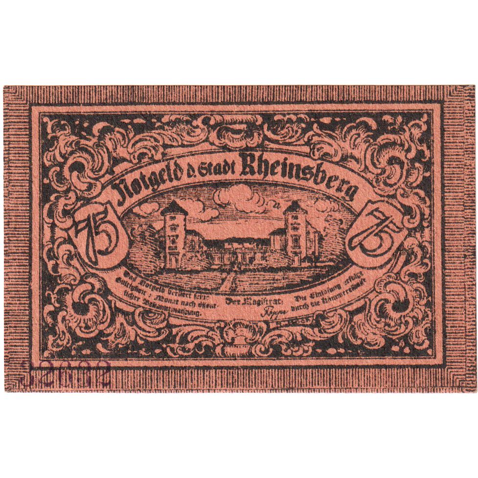 Alemania, Rheinsberg, 75 Pfennig, SC