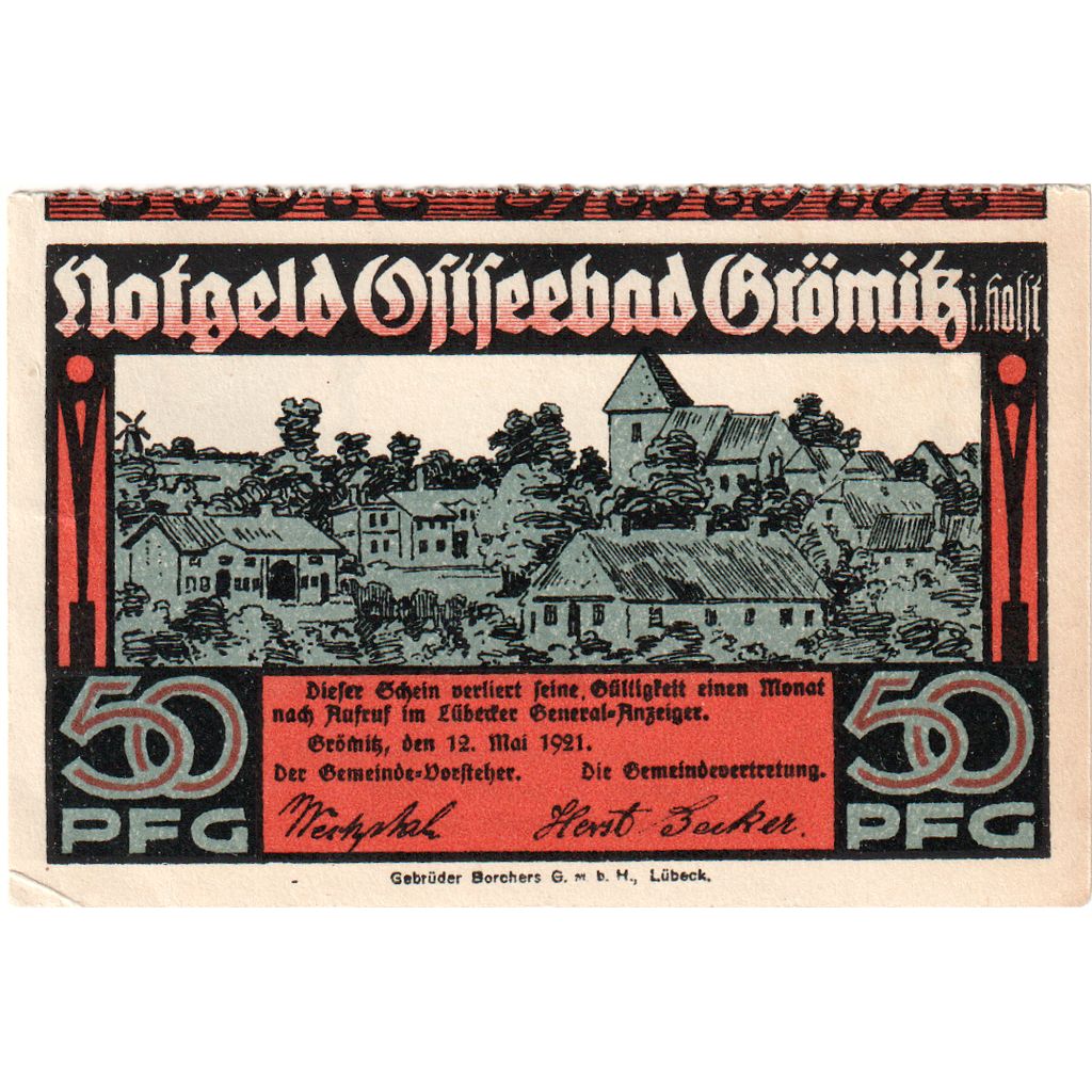 Alemania, Gromitz, 50 Pfennig, 1921-05-12, SC