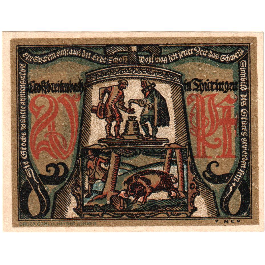 Allemagne, Grossbreitenbach, 20 Pfennig, SPL