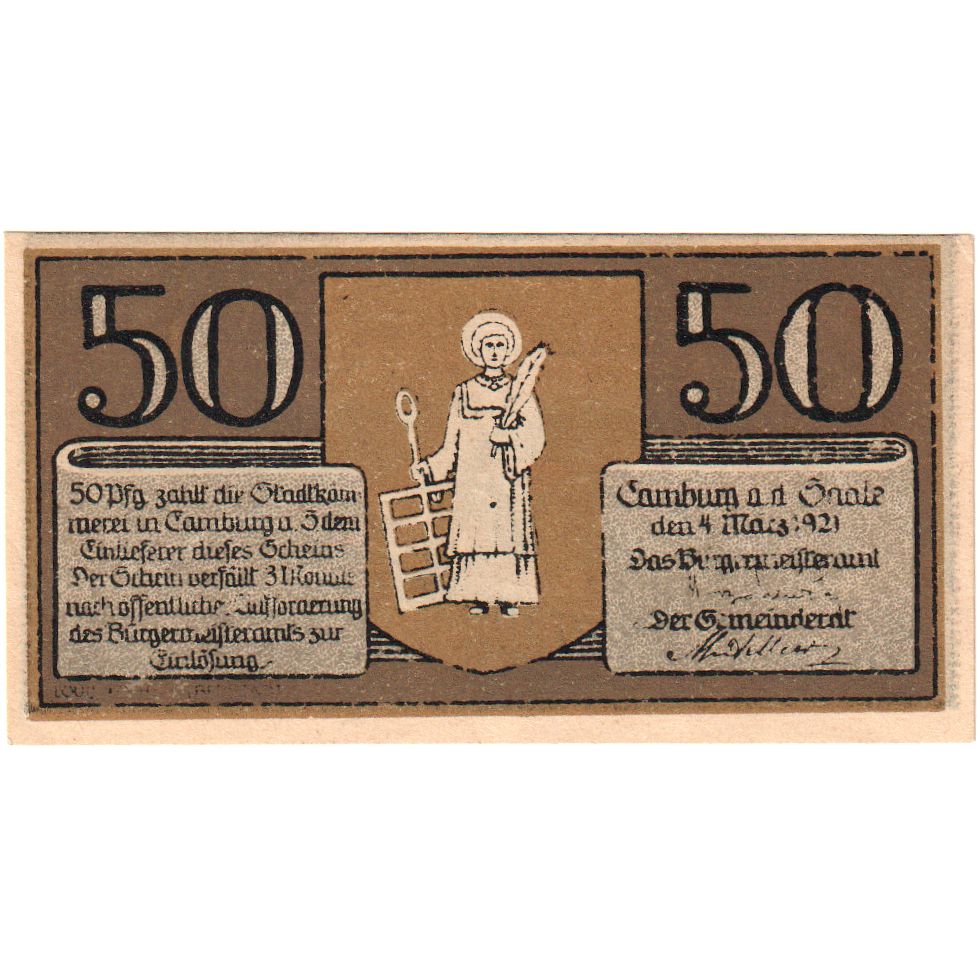 Alemania, Camburg, 50 Pfennig, 1921-03-04, SC