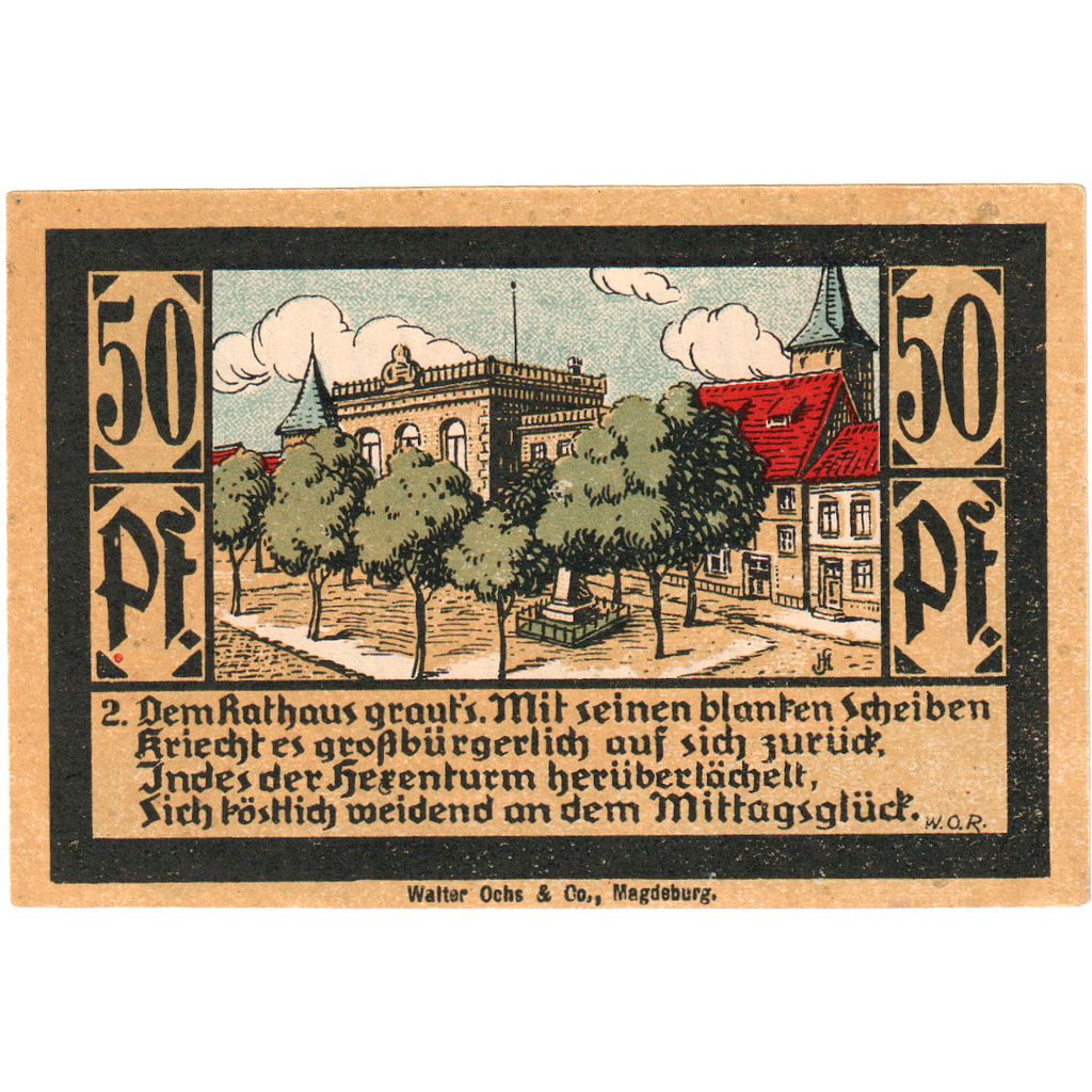 Duitsland, Calbe, 50 Pfennig, SPL
