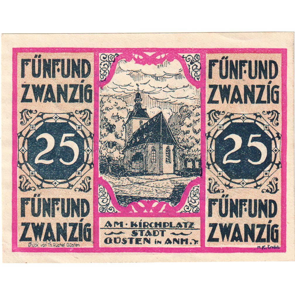 Deutschland, Güsten, 25 Pfennig, 1921-08-01, UNZ-