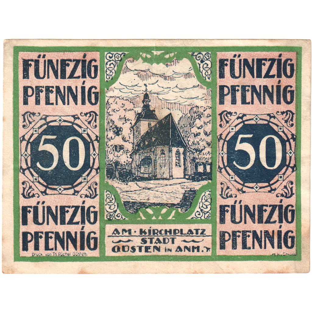 Duitsland, Güsten, 50 Pfennig, 1921-08-01, SUP
