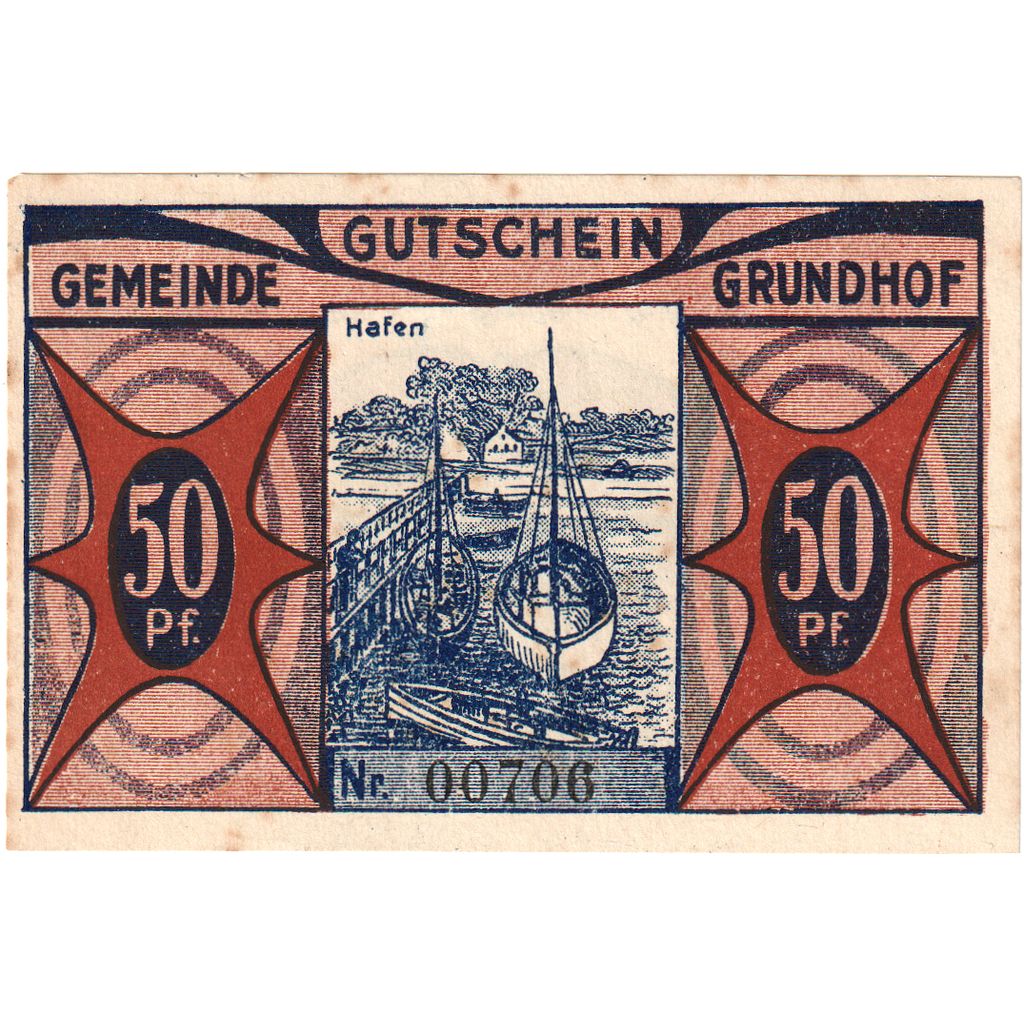 Germania, Grundhof in Angeln, 50 Pfennig, 1921-12-31, SPL-