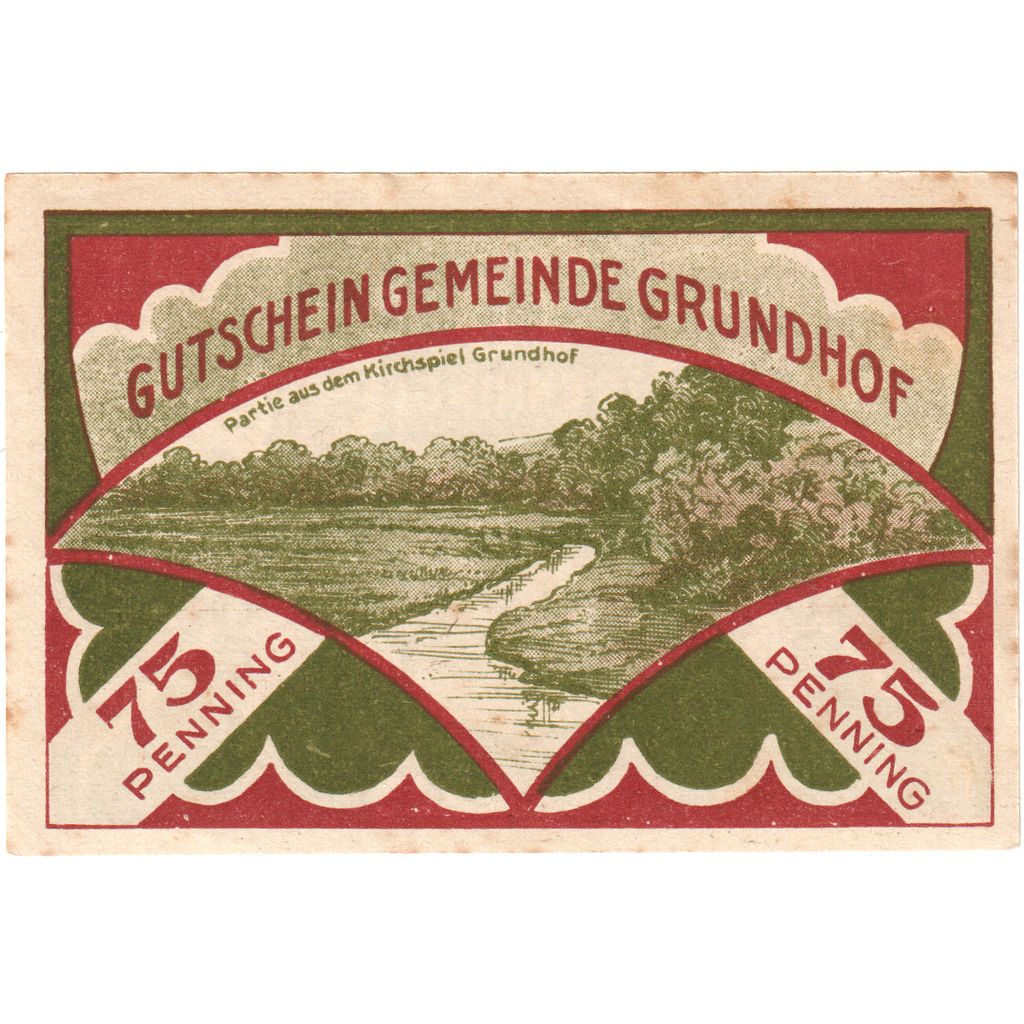 Deutschland, Grundhof, 75 Pfennig, 1921-12-31, VZ