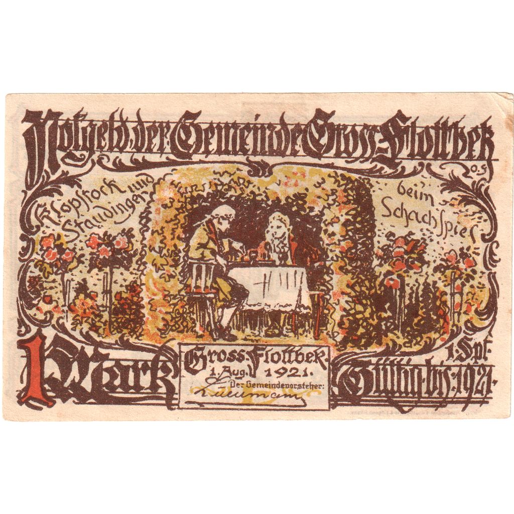 Alemania, Gross-Flottbek, 1 Mark, EBC
