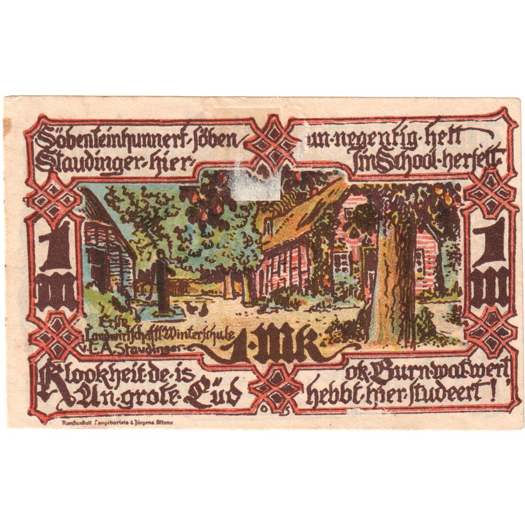 Alemania, Gross-Flottbek, 1 Mark, EBC