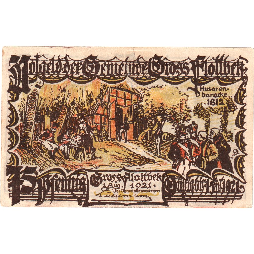 Alemania, Gross-Flottbek, 75 Pfennig, MBC