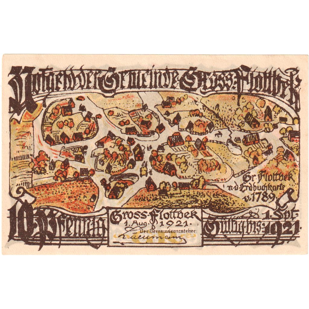 Deutschland, Gross-Flottbek, 10 Pfennig, UNZ-