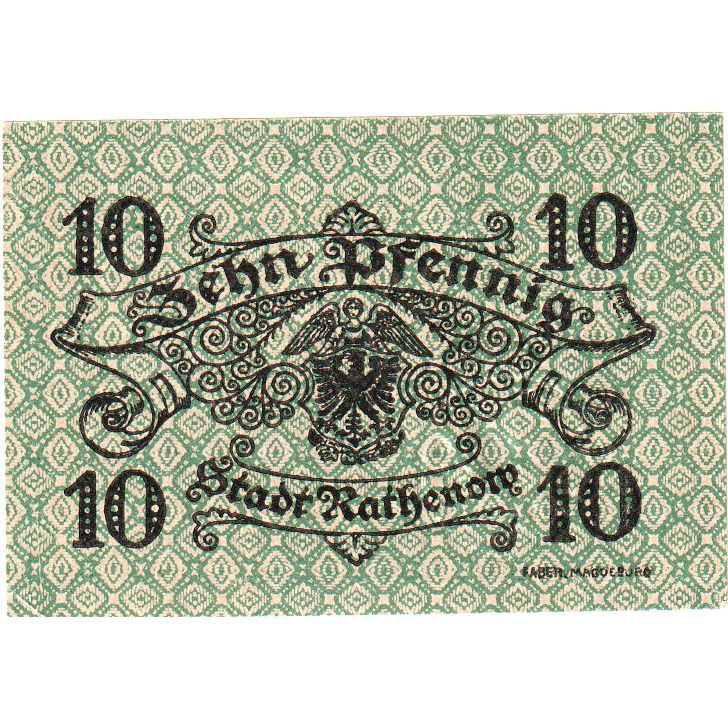 Alemania, Rathenow, 10 Pfennig, SC