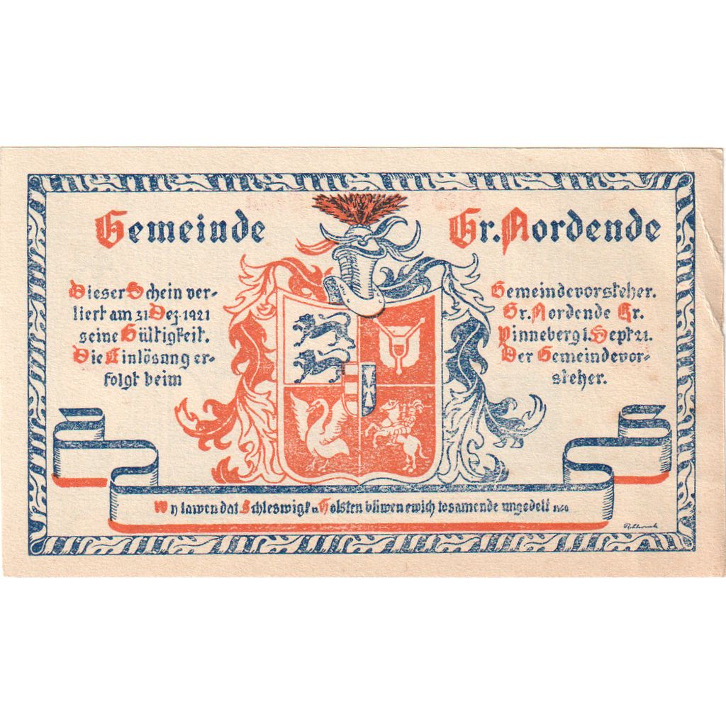 Deutschland, Gross Nordende, 25 Pfennig, UNZ-