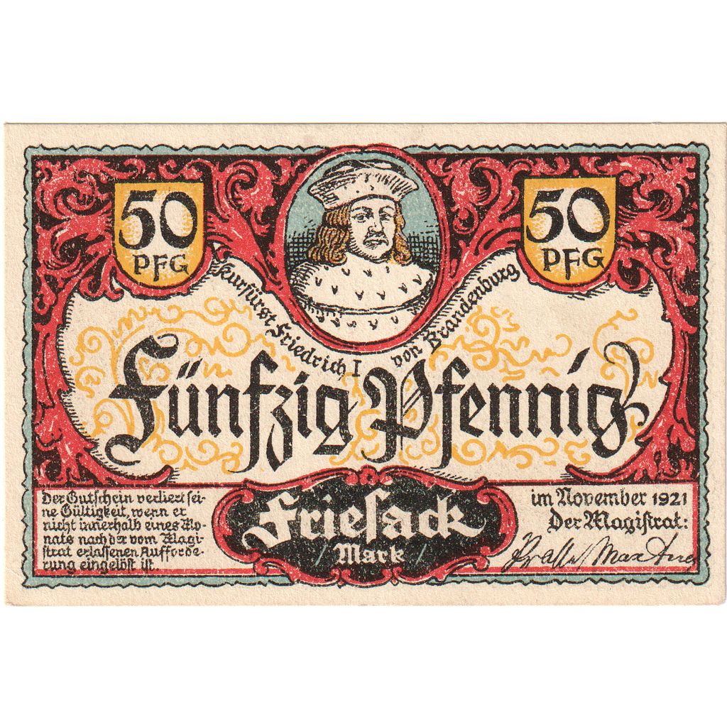 Deutschland, Friesack, 50 Pfennig, UNZ-