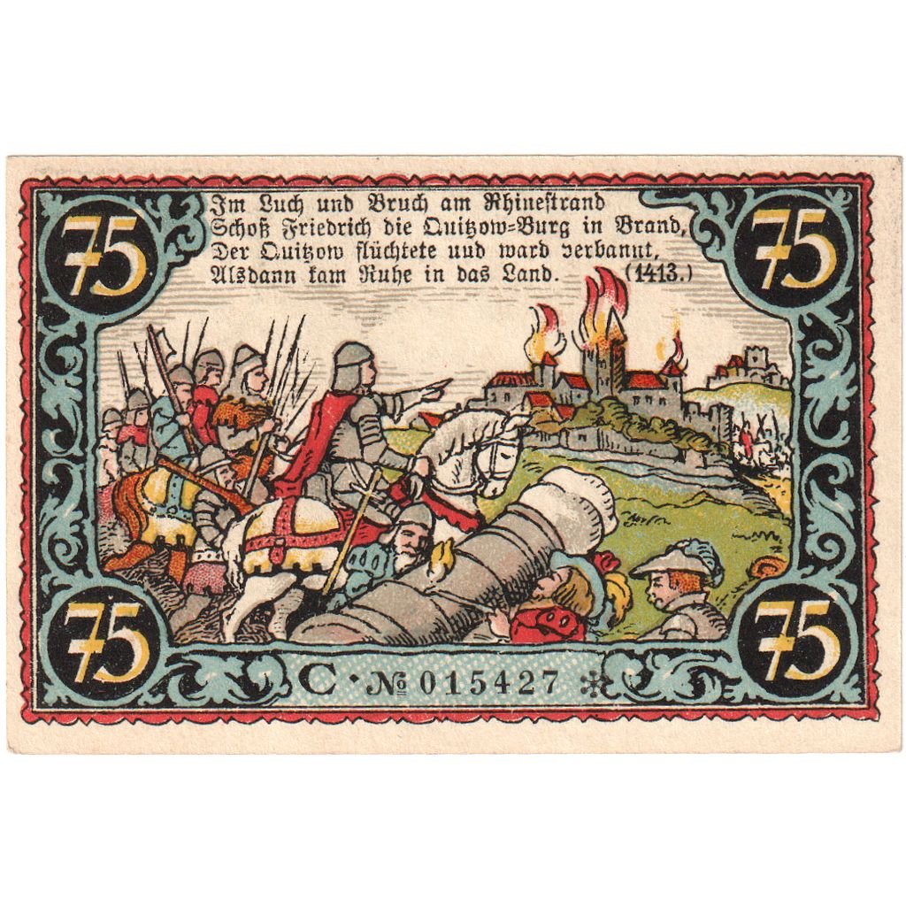 Alemania, Friesack, 75 Pfennig, SC