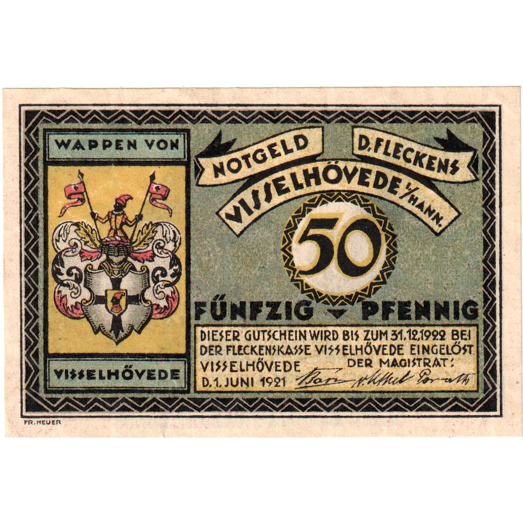 Alemania, Visselhövede, 50 Pfennig, 1922-12-31, SC