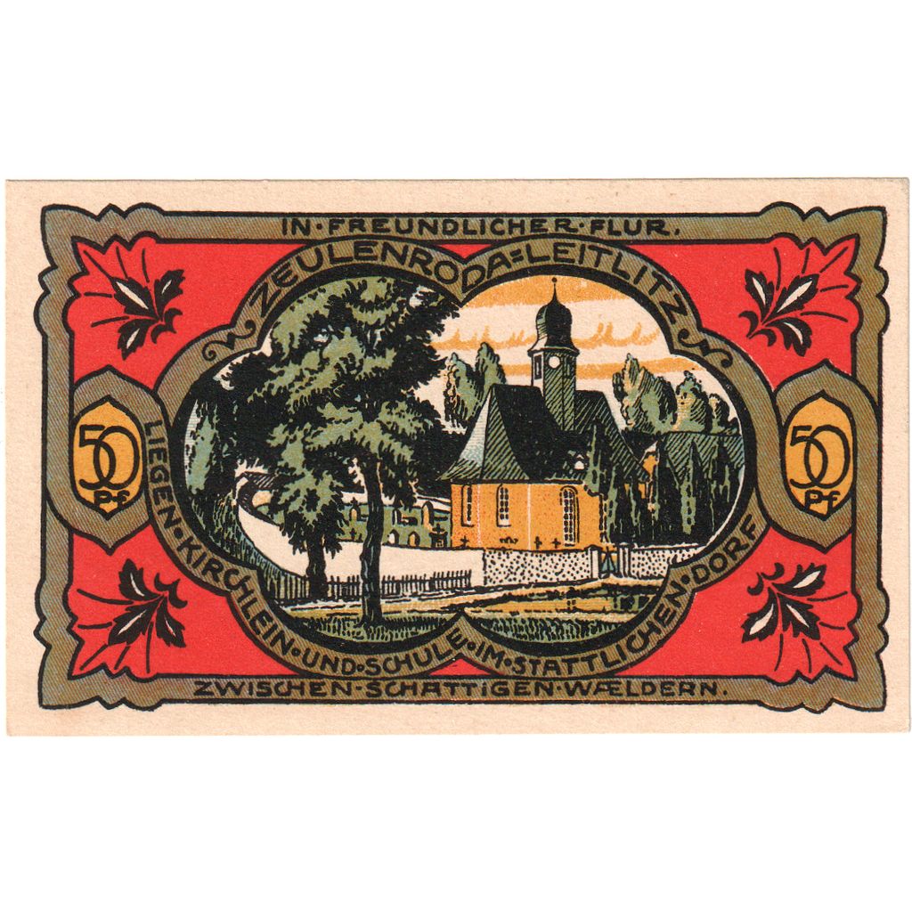 Alemania, Zeulenroda, 50 Pfennig, 1921-12-31, SC