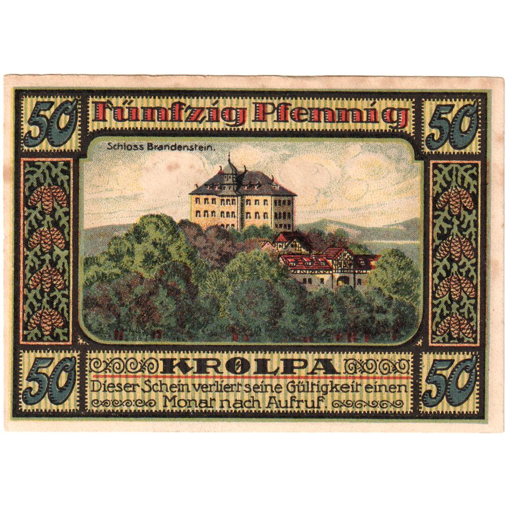 Alemania, Ziegenrück, 50 Pfennig, 1921-07-30, EBC