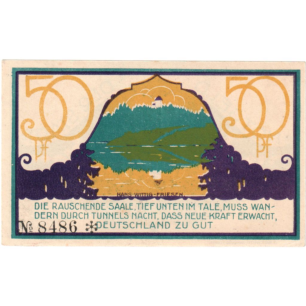 Niemcy, Ziegenrück, 50 Pfennig, 1921-09-01, UNC(63)