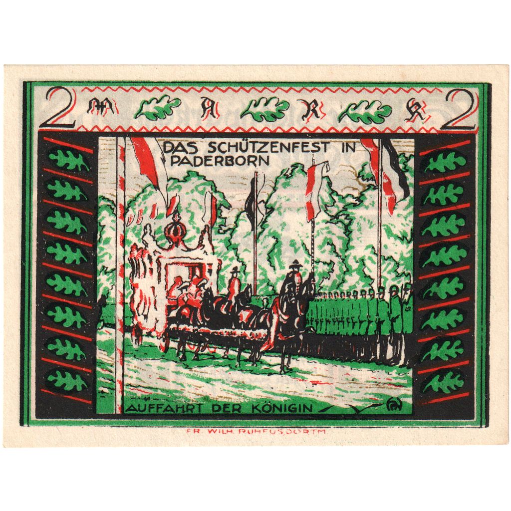 Alemania, Paderborn, 2 Mark, 1921-11-10, SC